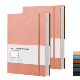 RETTACY College Ruled Composition Notebooks 2 Pack - B5 Large Leather Notebook Ruled Journal with 408 Pages,100gsm Thick Paper,7.6'' X 10''