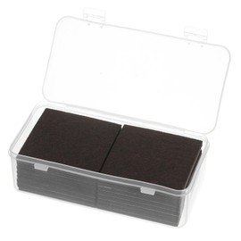 uxcell Non Slip Furniture Pads, 64Pcs Square Furniture Grippers Self Adhesive Furniture Feet Anti Scratch Chair Leg Felt Pads for Protecting Hardwood Floor, Brown 42mm/1.65"