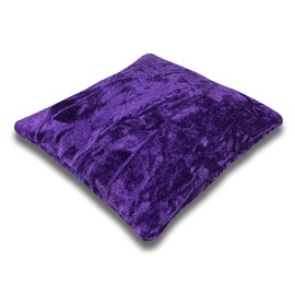 Resonant Energies 7.5 Inch Square Purple Crushed Velvet Tiara & Crown Display Pillow Stand, 'Bean Bag' Support, TPV36L