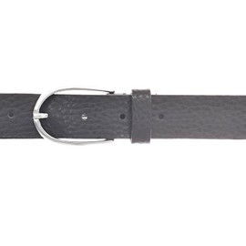 Vanzetti Glitter Women's Leather Cowhide Black Metallic Women's Belt 30 mm Leather Belt, Black Metallic