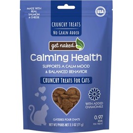 Get Naked Cat Calming Treats Salmon & Cheese Flavor, Crunchy, Calming Health, 6-oz Bag