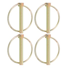 PATIKIL 2/5 x 2.76" Linch Pin, 4 Pcs Lynch Pin Assortment Kit Shaft Lock Pin Clips Hardware Pins with Ring for Farm Tractor Trailer Carriages (10x70mm)