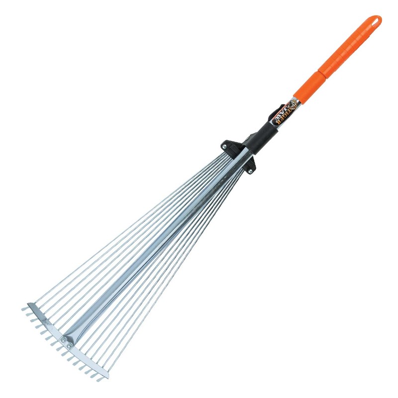 Large Rake - Tiger Jaw Rake with Telescopic Handle from