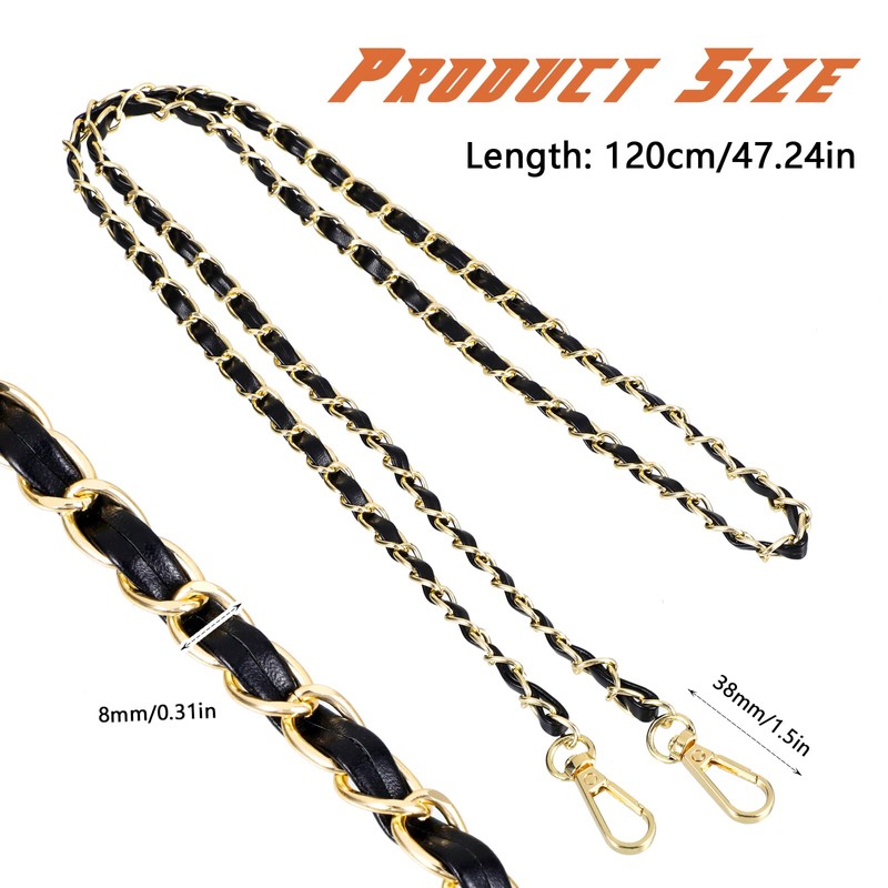 Telooco Leather Bag Strap Black Bag Strap for Changing 120