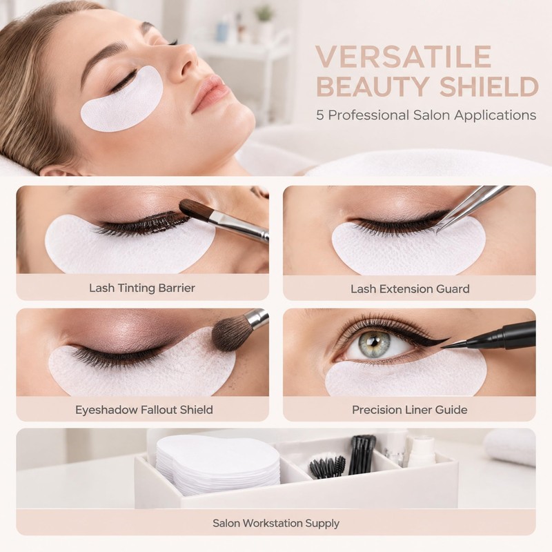 200 Pcs Eyelash Pads, Non Woven Under Eye Patches for