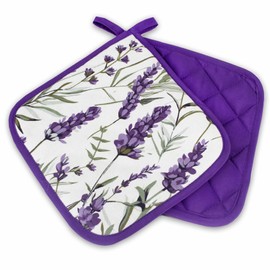 Kitchen Pot Holder, Lavender, 2 Pieces, PSA Category II, Heat Resistant up to 250 °C, Tested and Certified Product