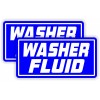 Unbranded/Generic 2-pack WASHER FLUID 2.5"x5" Vinyl Decals / Stickers Markers