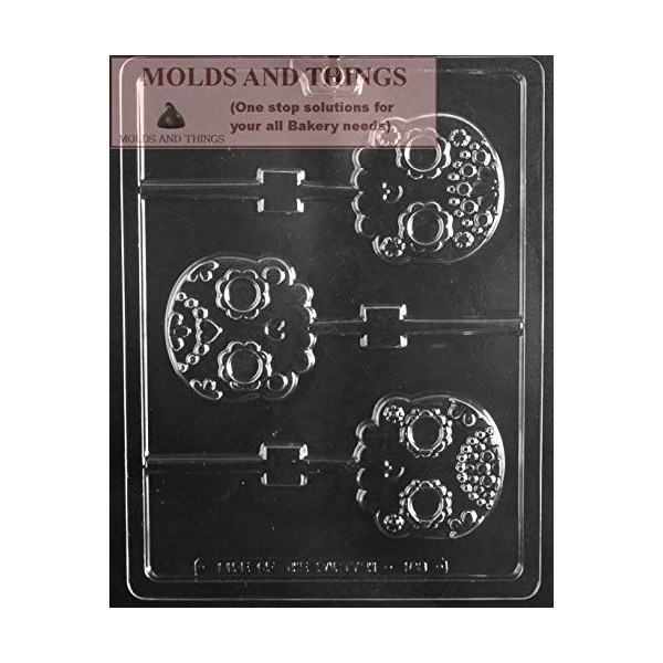 Day of the Dead Skull Lollies Chocolate Candy Mold -
