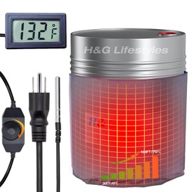 H&G lifestyles Insulated Pail Band Heater 5-Gallon Propane Tank Heater Blanket Drum Honey Heater 100 Watt 120 Volt Grease Keg Heater Temperature Adjustment