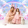 ASDCXZ Princess Castle Background 2.2 x 1.5 m, Pink Castle