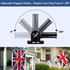 NQ Flag Pole Holder Adjustable, Flag Pole Bracket for Outside