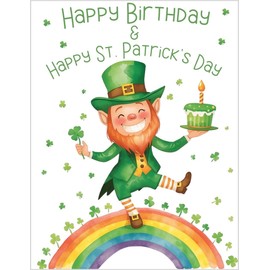 Greeting Card It's Your Birthday and St. Patrick's Day Guess You'll Be Dublin The Celebratin