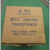 Lionel Multi Control Transformer 1033 90 Watt Refurbished in Factory