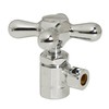 Westbrass Victorian Pedestal Lavatory Kit with Cross Handles, Polished Nickel,