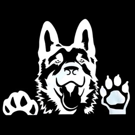 Car Sticker 25 cm White German Shepherd Sticker White German Shepherd Car Stickers White Pet Dog Waterproof Sticker Bumper Rear Window Decor