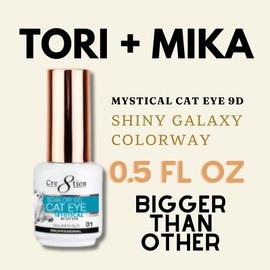 Tori + Mika Cat Eye Gel Nail Polish Soak Off 0.5oz Nail Polish LED/UV Lamp Cure Great Work on Natural Fake Acrylic Nails Fun Home Salon Professional Nail Art DIY (Mystical Cat Eye Color 11)