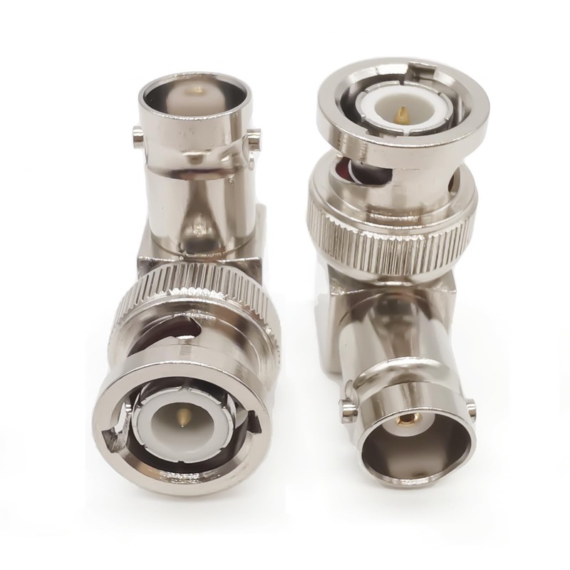 2pcs BNC to BNC 90 Degree Coaxial Adapter, BNC Right