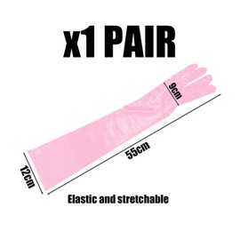 NIDHFG 1 Pair Of Pink Gloves, Women'S Long Gloves, Satin Gloves, Party Dress Gloves, Ele Gloves.