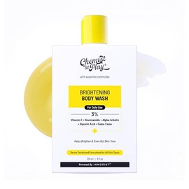 Chemist at Play Brightening Body Wash | Vitamin C Bodywash for Glowing Skin | Fades Dark Spots | Alpha Arbutin | 30X Vitamin C with Camu Camu | SLS & Paraben Free | For Women & Men | 236mL
