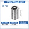 PATIKIL Wire Thread Inserts M8x1.25 Metric 3D 24mm, 20Pcs 304