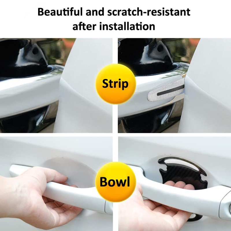 ETOPARS Pack of 8 Reflective Car Door Handle Stickers White