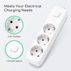 Aigostar 3-Way Power Strip with Switch, Multiple Socket with Child