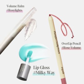 Espoir Plumpies Lip Colloection Lip Gloss #Milky Way │ Color Changing Lip Care with Plumping Effects │ Chubby Tip Lip Gloss for Easy Application │ Switching Color Cool with Bluish Glitter