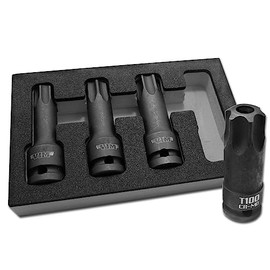 VIM Tools IMPTX800 1/2" Drive Impact TORX Drivers, T70,T80,T90,T100, one piece drivers,3" Long