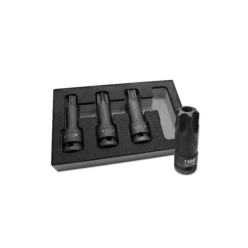 VIM Tools IMPTX800 1/2" Drive Impact TORX Drivers, T70,T80,T90,T100, one