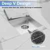 6-Inch Square Shower Drain with Tile Insert Grate, SUS 304