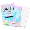 Tie Dye Theme Birthday Invitations, Fill-In Style Birthday Party Invitations