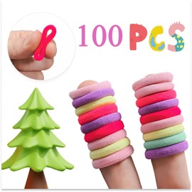 Hair ties for children, kids hair ties, baby hair ties, Kafand hair ties for kids, hair accessories, small, 100-piece set, cute, bulk quantity, hair ties for children, stylish girls, hair ornaments