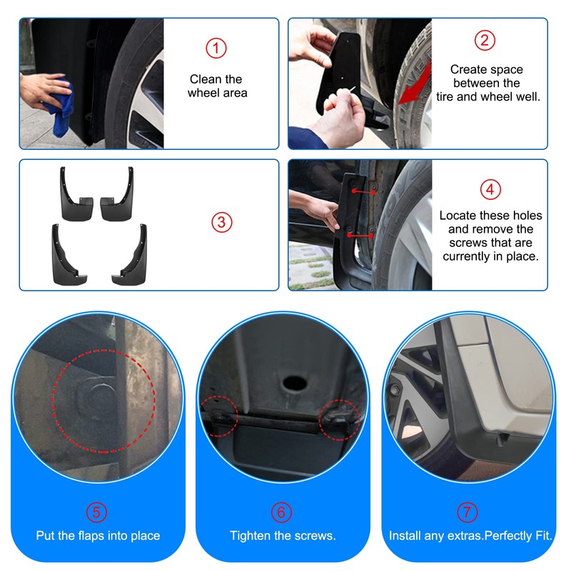 BDFHYK Mud Flaps Splash Guards Mudguards Mudflaps Compatible with Nissan
