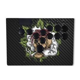 MightySkins Carbon Fiber Skin Compatible with Razer Kitsune - Death by Ganja | Protective Durable Textured Carbon Fiber Finish | Easy to Apply | Made in The USA