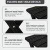 Folding Outdoor Side Table,Small HDPE Patio Table,All-Weather Compact Portable End