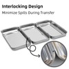 3-Piece Stainless Steel Breading Set – Interlocking Coating Trays for