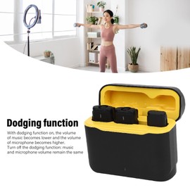 Dpofirs 2 Pack Wireless Lavalier Microphone for Camera PC Smartphone, USB C Wireless Lapel Mic with Noise Cancelling, 8H Working Time for Video Recording Vlogging