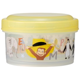 Skater ZOO RFC2SAG Round Storage Containers, Set of 2, Small, 8.1 fl oz (230 ml) /M, 13.5 fl oz (400 ml) Curious George