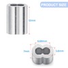 100pcs 1/8" (3mm) Aluminum Crimping Loop Sleeve, Cable Ferrule Wire