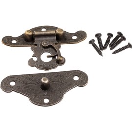 Mgoodoo Pack of 1 Hasp Vintage Antique Decorative Hasp, Retro Hasp Latch, Decorative Wooden Jewellery, Vintage Hinge for Wooden Boxes, Gift Boxes, Jewellery Boxes