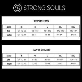 Strong Souls Herren-Schlafanzug, traditionell, 2-teilig, mokka, M