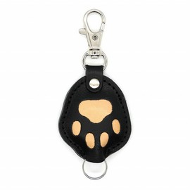 Wachifudo Dayan Cat Dayan Genuine Leather Reels Extend to Attach Paths and Keys, Paw Reel Key, Black, Black