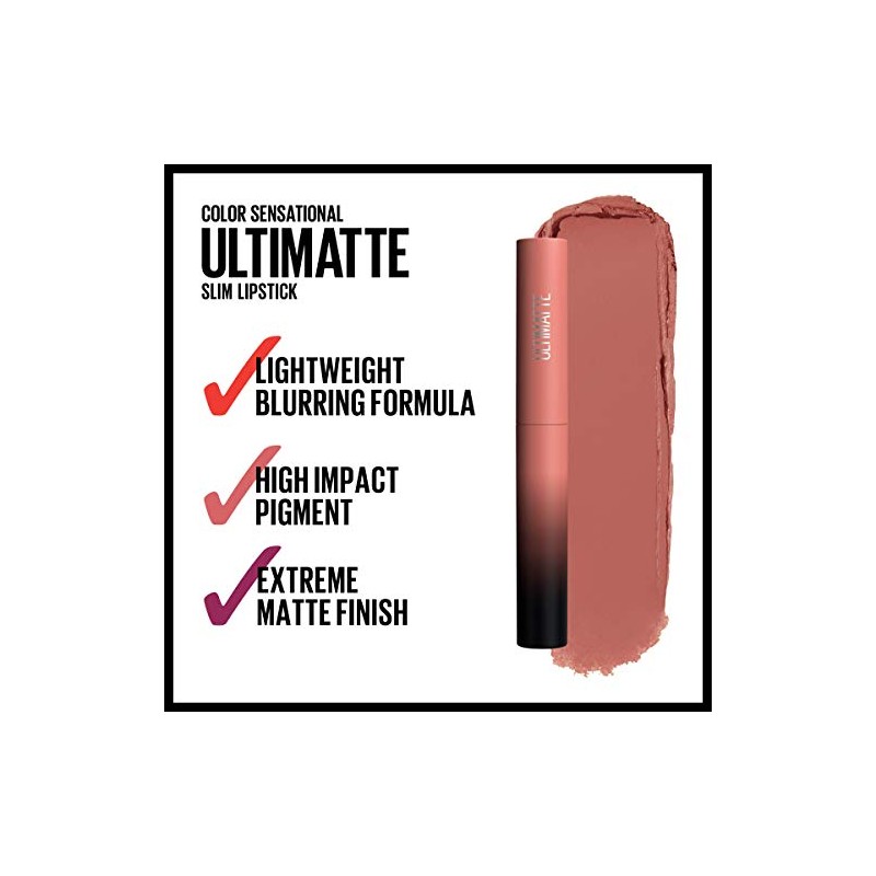 Maybelline New York Lpiz labial mate Color Sensational Ultimatte, sin