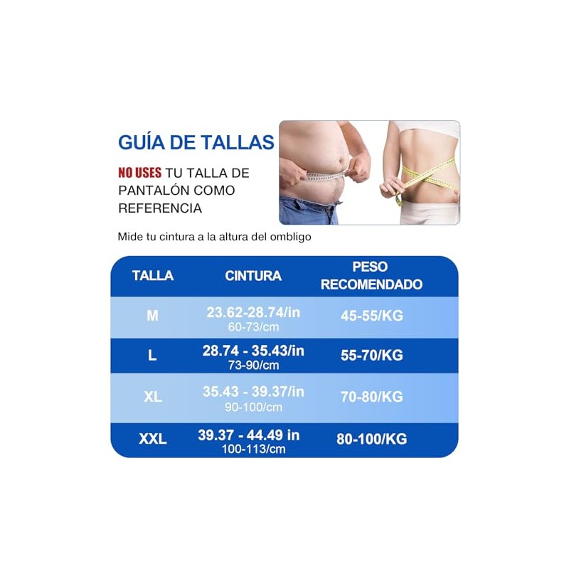 Fajas para Hombres y Mujeres, Innovador Dise?o de Soporte 2+2+1