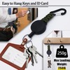 cibtdtl 2 Pcs Retractable Keychain, Heavy Duty Carabiner Badge Holder
