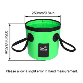 TopHomer Collapsible Bucket with Handle Portable Camping Bucket 12L Outdoor Fishing Water Folding Bucket for RVing, Camping, Hiking, Boating, Backpacking(Dark Blue and Black)