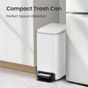 Cesun Small Bathroom Trash Can with Lid Soft Close, Step