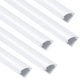 ZhiYo 85in Corner Cable Concealer, Corner Cord Hider for One Cord, Wire Covers for Cords, Paintable Cord Cover, Cable Management Channel, Raceway for Wall, Floor Baseboard, Ceiling 5 x L17in