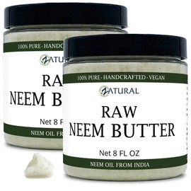 Organic Neem Butter-Coconut Oil, Neem Oil, Neem Leaf, Marula Oil, Kokum Butter, Rosemary, For Sensitive Skin, Itchy Skin, 2 Pack, 8 oz.