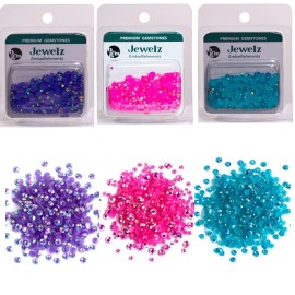 Buttons Galore Flat Back Jewelz for Crafts in Iridescent Princess Colors Jewels